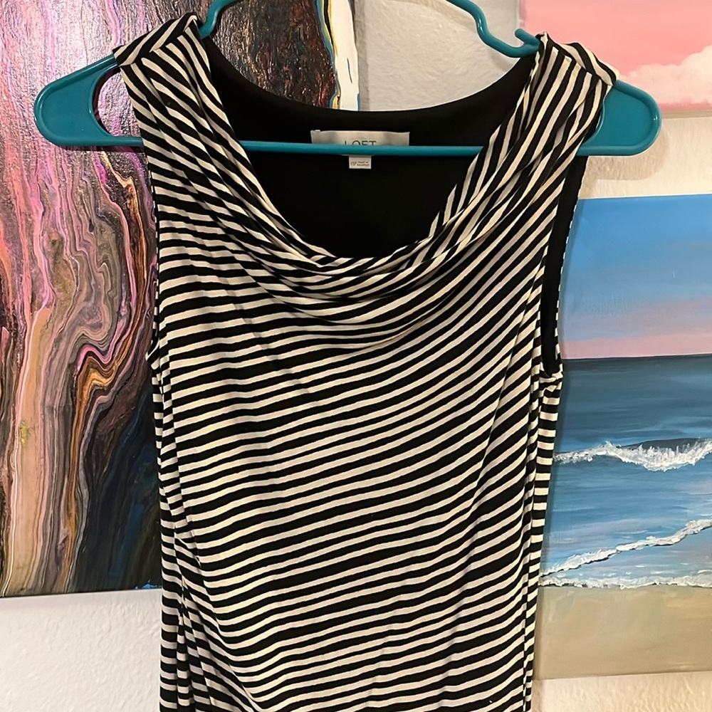 LOFT striped Comfy Work Dress